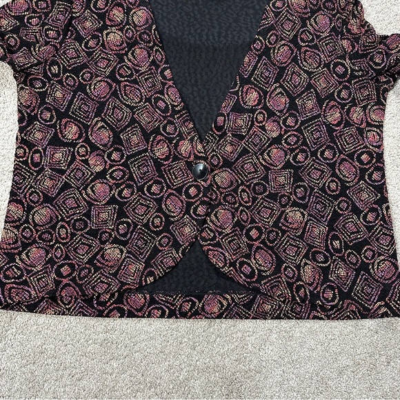 Mirasol Women’s Stretchy Knit Top Cardigan Long Sleeve V-Neck Multicolor Boho M - Picture 4 of 9